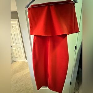 Likely Strapless Red Driggs Dress
